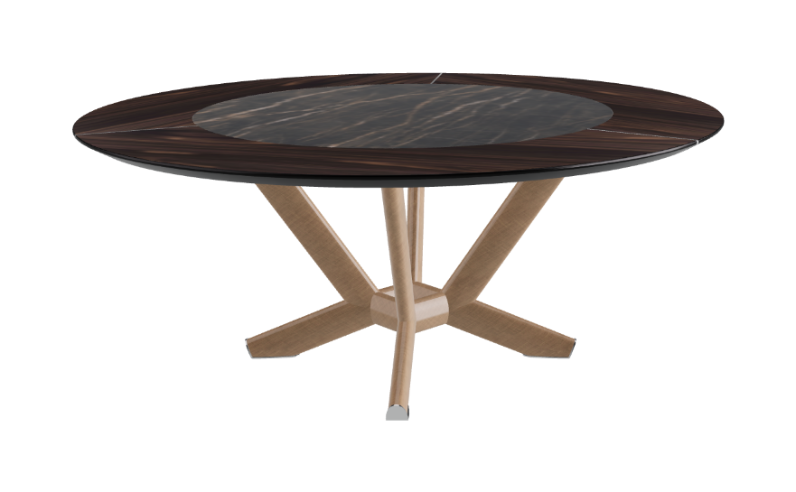Cattelan Italia Planer Ker-Wood Round Swivel Dining Table 180
