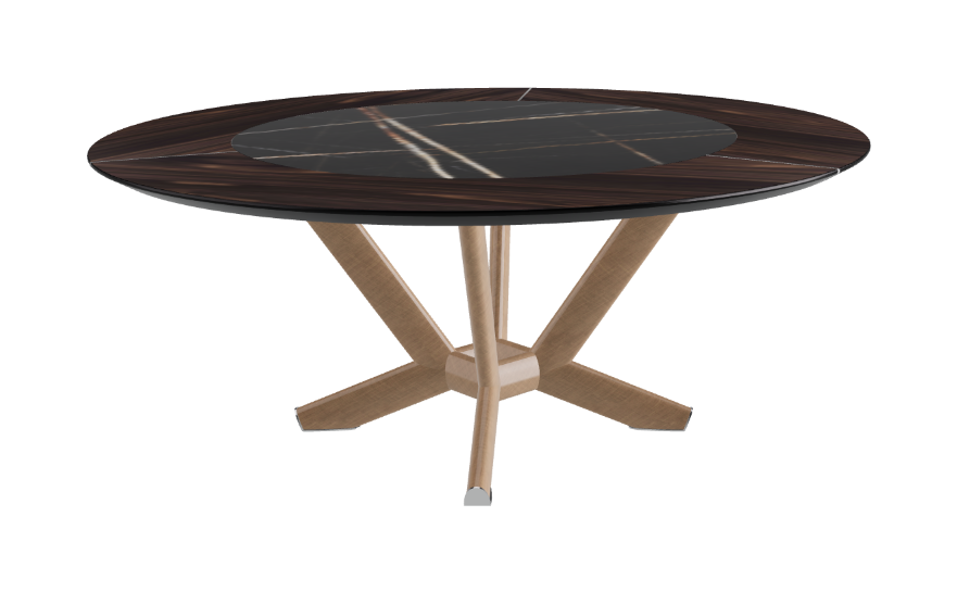 Cattelan Italia Planer Ker-Wood Round Swivel Dining Table 180