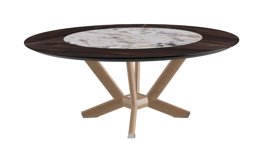 Cattelan Italia Planer Ker-Wood Round Swivel Dining Table 180