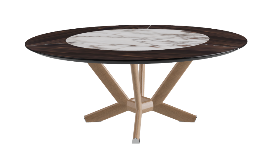 Cattelan Italia Planer Ker-Wood Round Swivel Dining Table 180