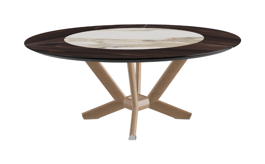 Cattelan Italia Planer Ker-Wood Round Swivel Dining Table 180