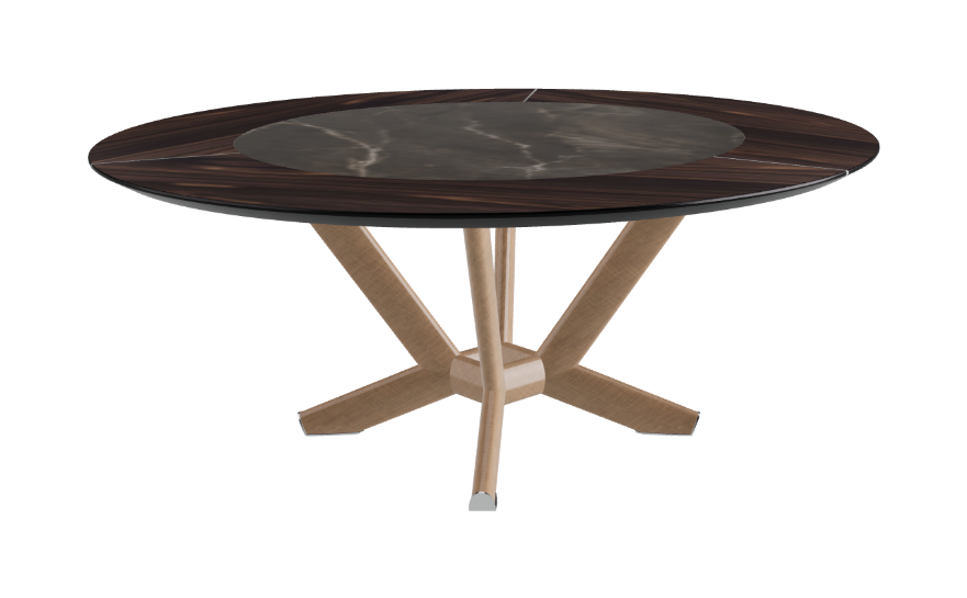 Cattelan Italia Planer Ker-Wood Round Swivel Dining Table 180