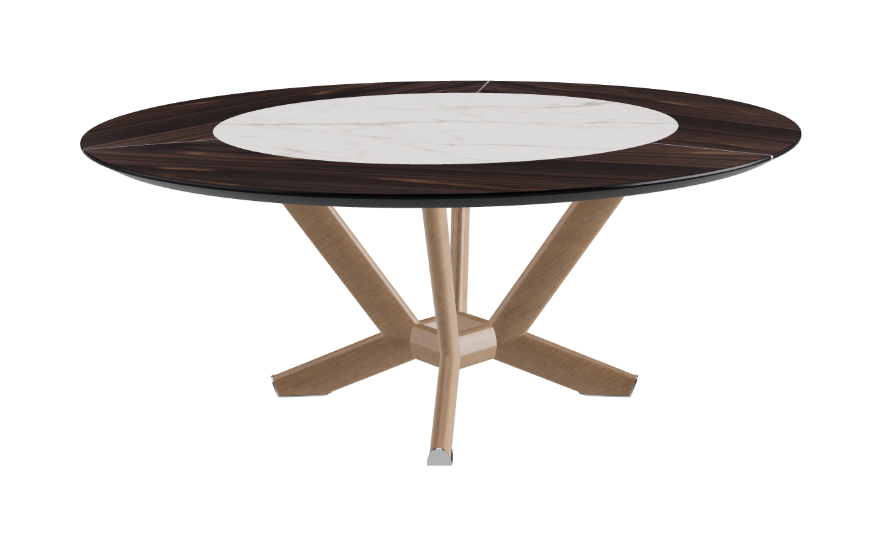 Cattelan Italia Planer Ker-Wood Round Swivel Dining Table 180