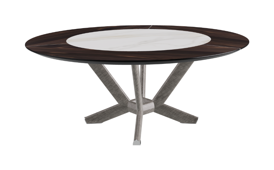 Cattelan Italia Planer Ker-Wood Round Swivel Dining Table 180