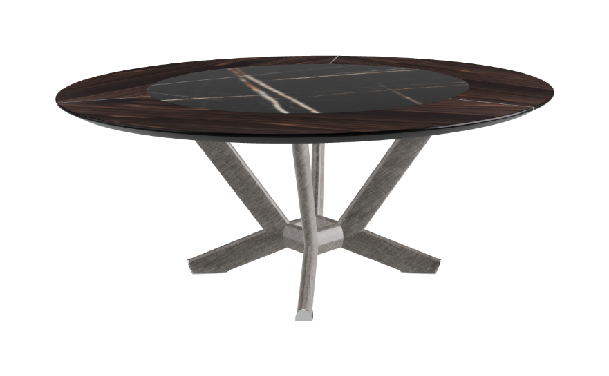 Cattelan Italia Planer Ker-Wood Round Swivel Dining Table 180
