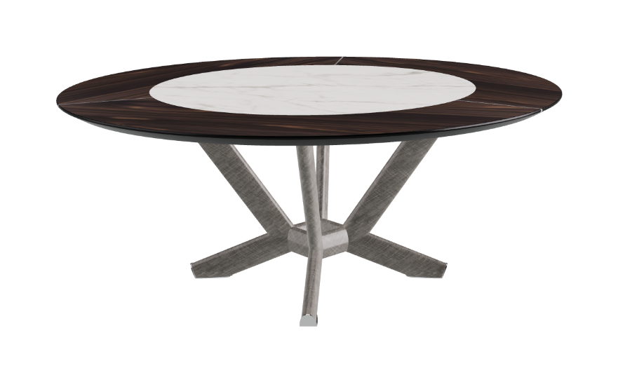 Cattelan Italia Planer Ker-Wood Round Swivel Dining Table 180