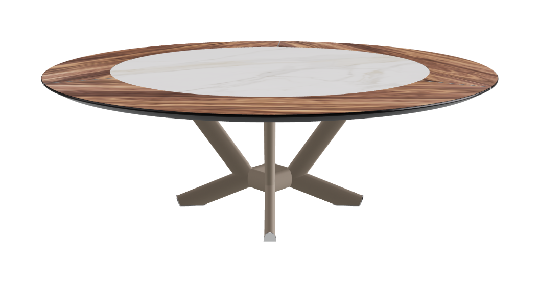Cattelan Italia Planer Ker-Wood Round Swivel Dining Table 220