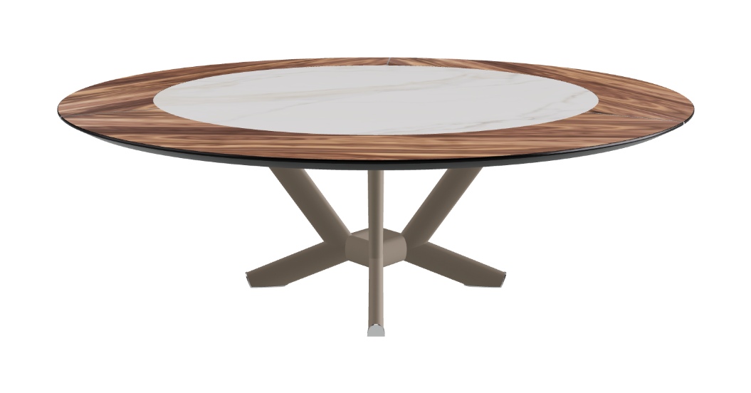 Cattelan Italia Planer Ker-Wood Round Swivel Dining Table 220
