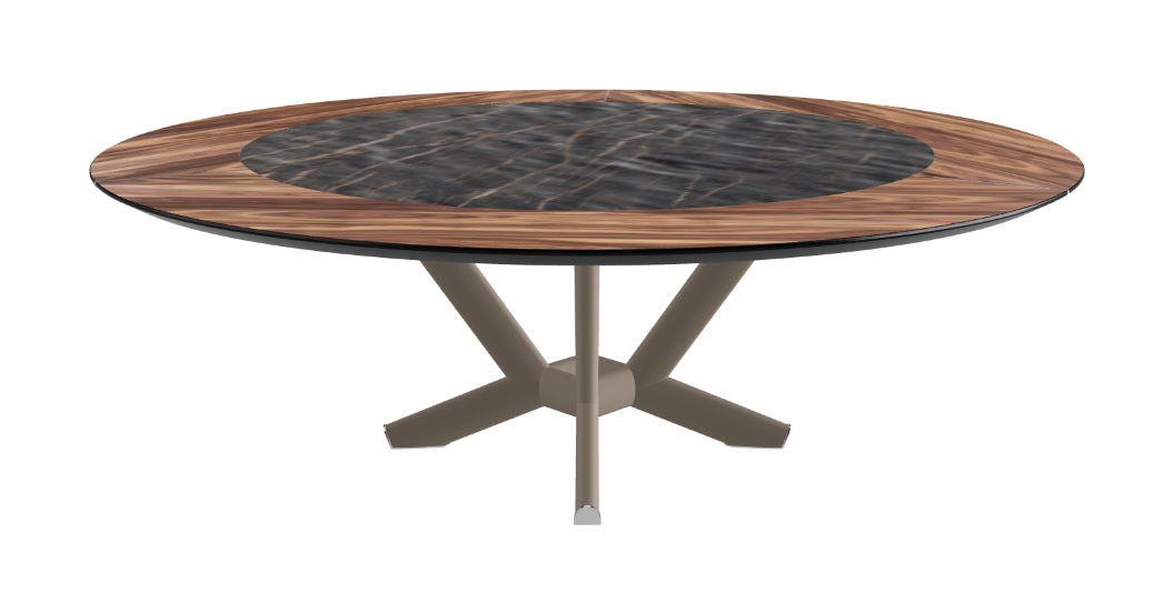 Cattelan Italia Planer Ker-Wood Round Swivel Dining Table 220