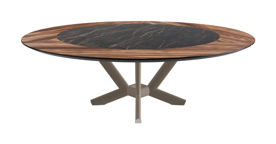 Cattelan Italia Planer Ker-Wood Round Swivel Dining Table 220