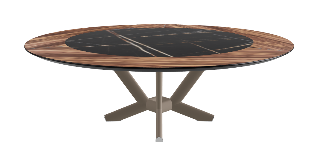 Cattelan Italia Planer Ker-Wood Round Swivel Dining Table 220