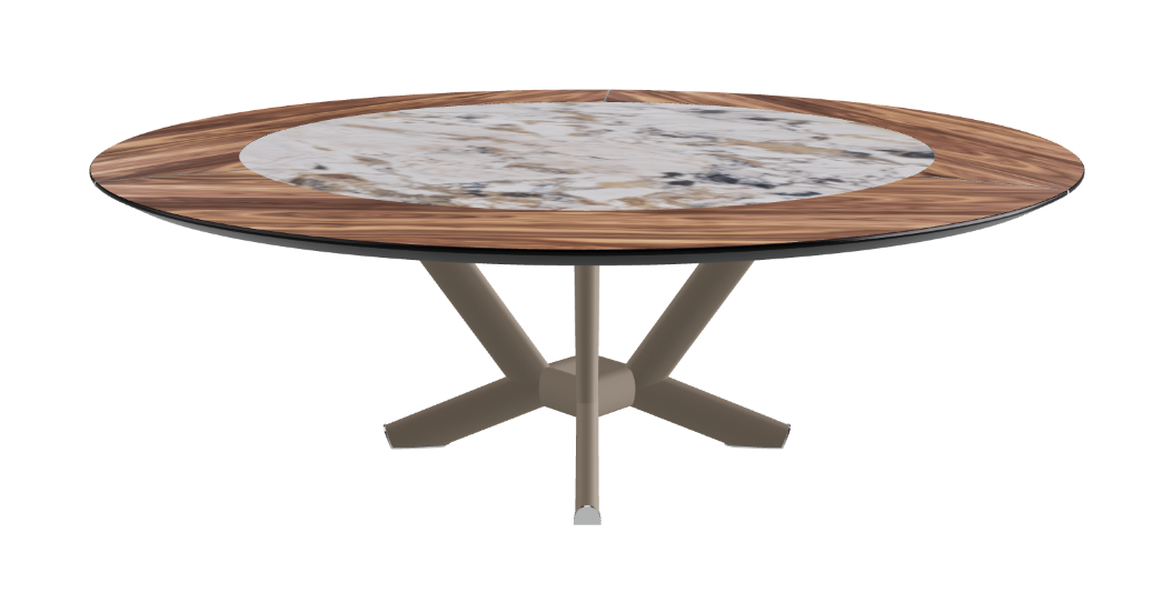 Cattelan Italia Planer Ker-Wood Round Swivel Dining Table 220
