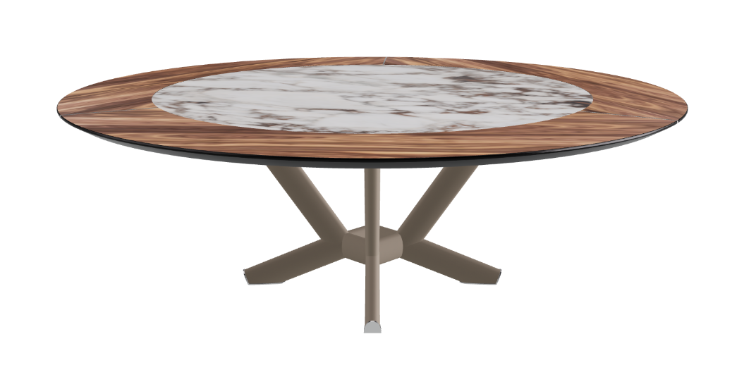 Cattelan Italia Planer Ker-Wood Round Swivel Dining Table 220