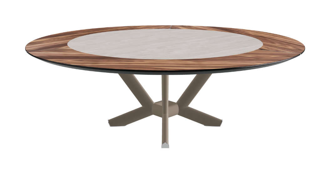 Cattelan Italia Planer Ker-Wood Round Swivel Dining Table 220