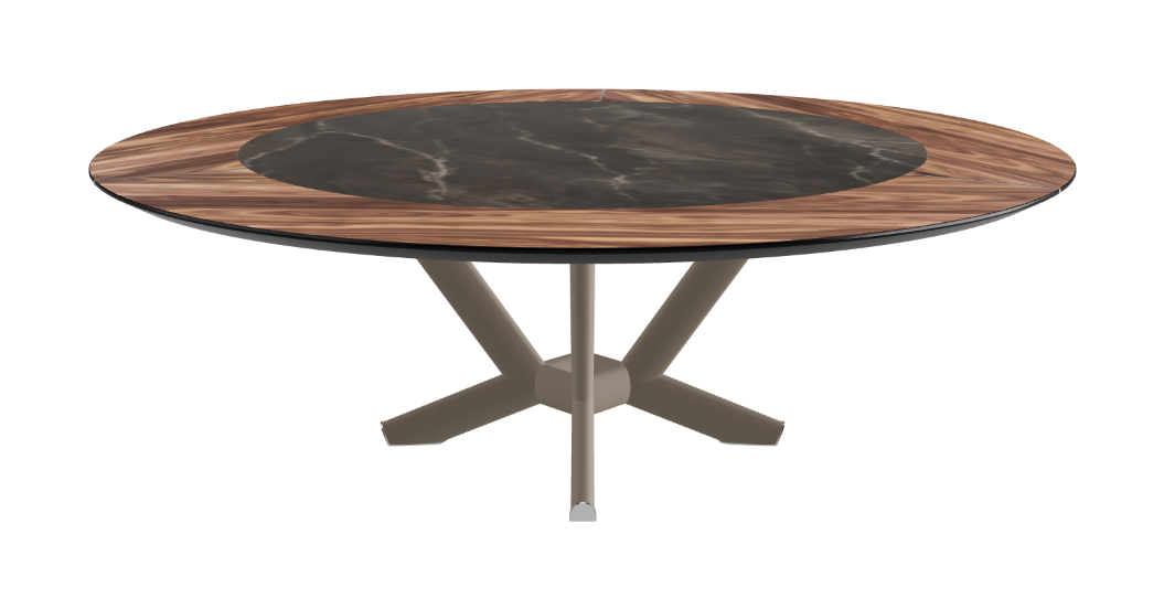Cattelan Italia Planer Ker-Wood Round Swivel Dining Table 220
