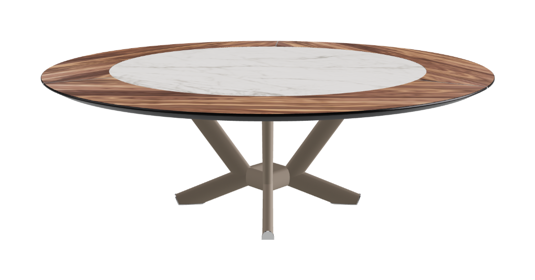 Cattelan Italia Planer Ker-Wood Round Swivel Dining Table 220