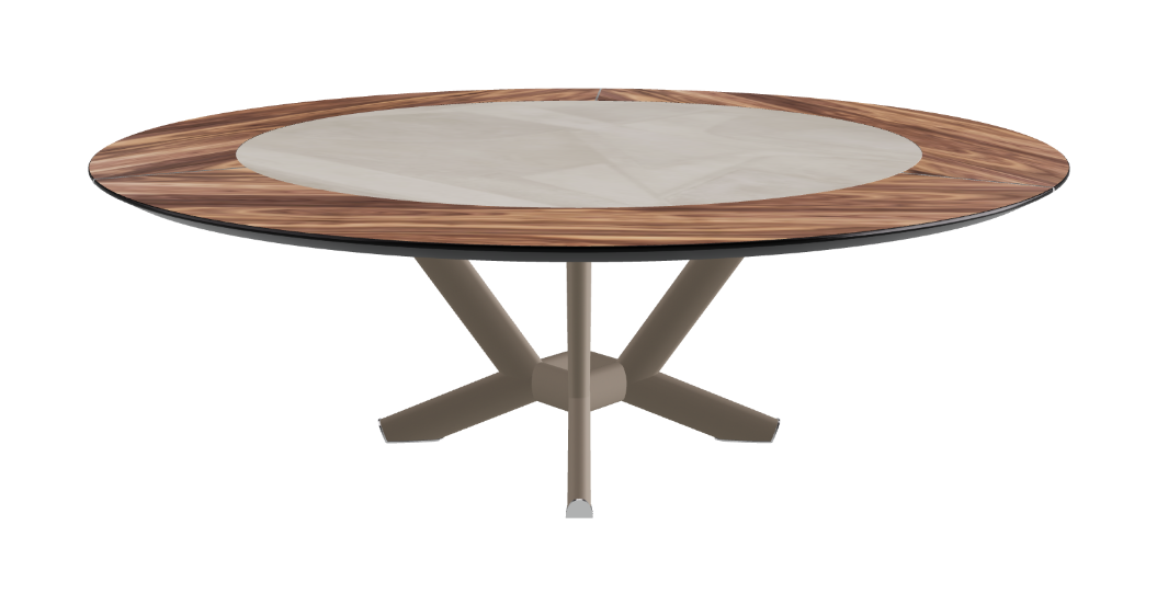 Cattelan Italia Planer Ker-Wood Round Swivel Dining Table 220