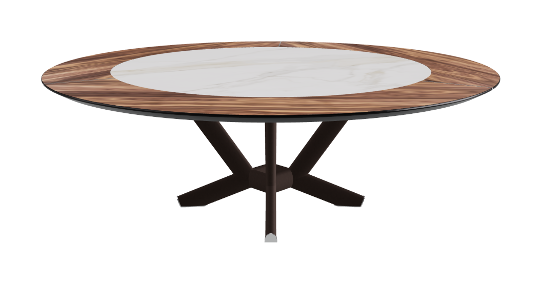 Cattelan Italia Planer Ker-Wood Round Swivel Dining Table 220