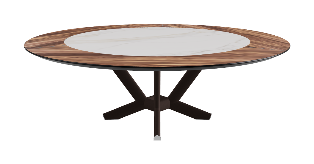 Cattelan Italia Planer Ker-Wood Round Swivel Dining Table 220