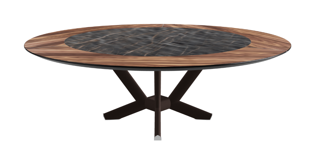Cattelan Italia Planer Ker-Wood Round Swivel Dining Table 220