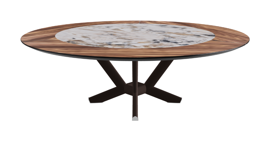 Cattelan Italia Planer Ker-Wood Round Swivel Dining Table 220