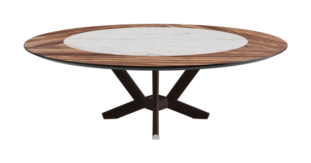 Cattelan Italia Planer Ker-Wood Round Swivel Dining Table 220