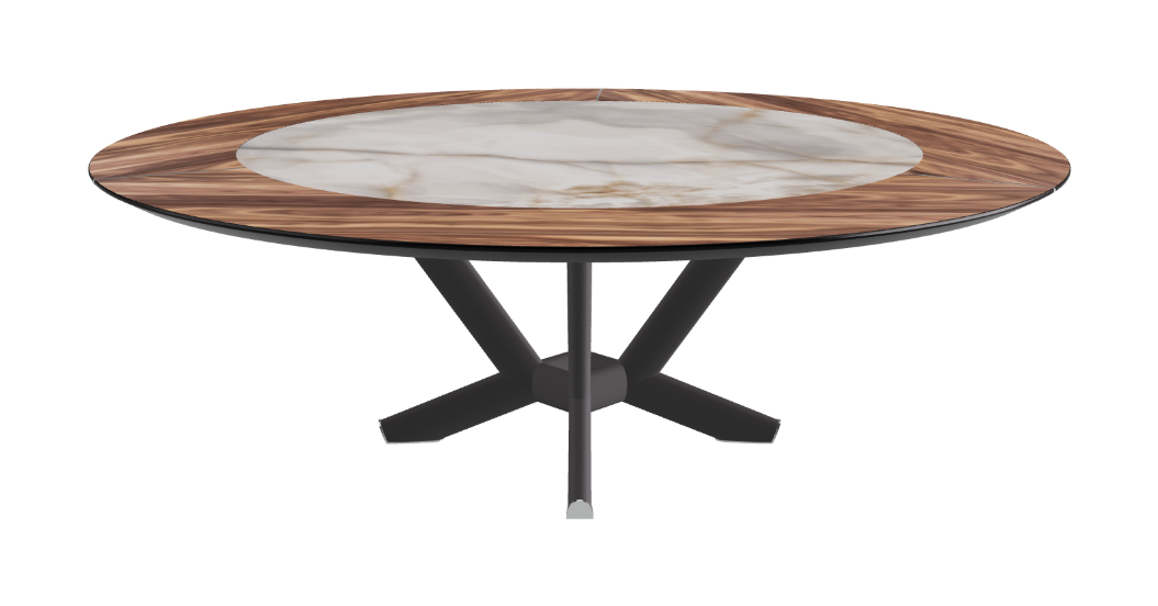 Cattelan Italia Planer Ker-Wood Round Swivel Dining Table 220