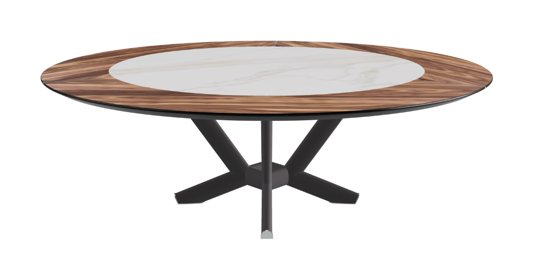 Cattelan Italia Planer Ker-Wood Round Swivel Dining Table 220
