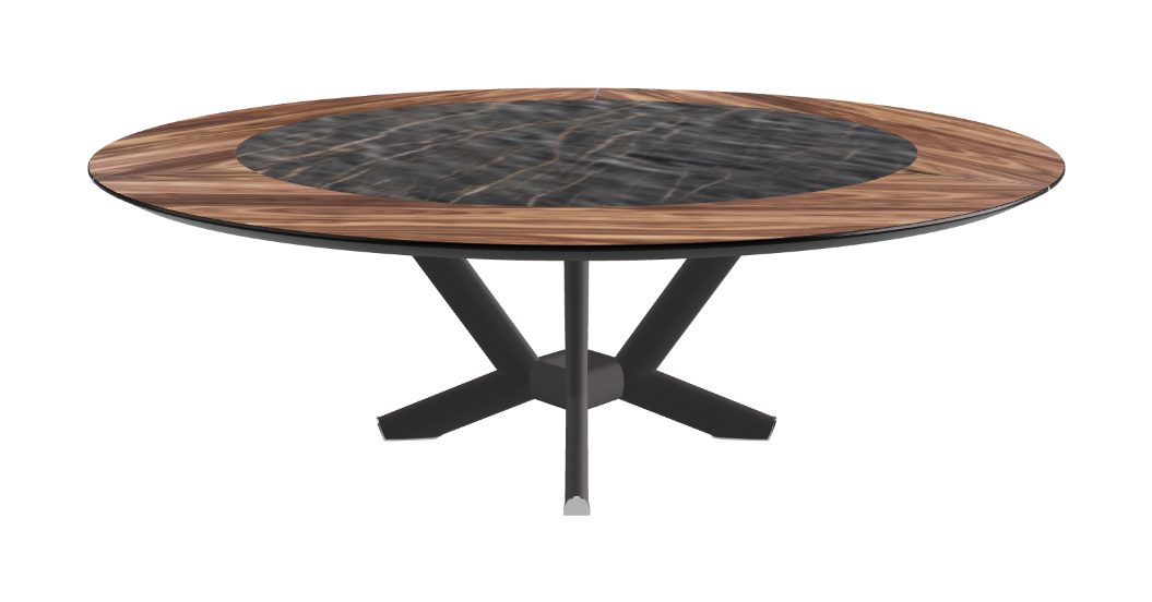 Cattelan Italia Planer Ker-Wood Round Swivel Dining Table 220
