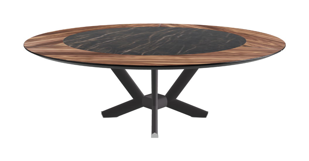 Cattelan Italia Planer Ker-Wood Round Swivel Dining Table 220
