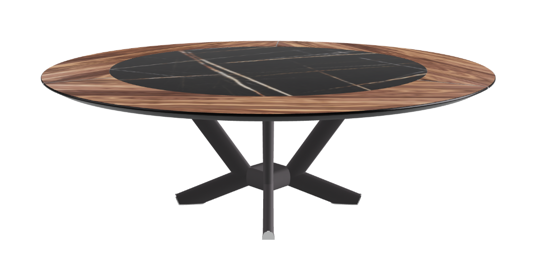 Cattelan Italia Planer Ker-Wood Round Swivel Dining Table 220