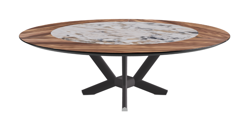 Cattelan Italia Planer Ker-Wood Round Swivel Dining Table 220