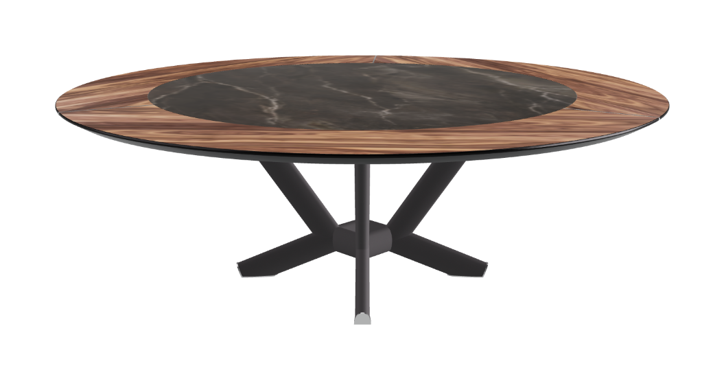 Cattelan Italia Planer Ker-Wood Round Swivel Dining Table 220