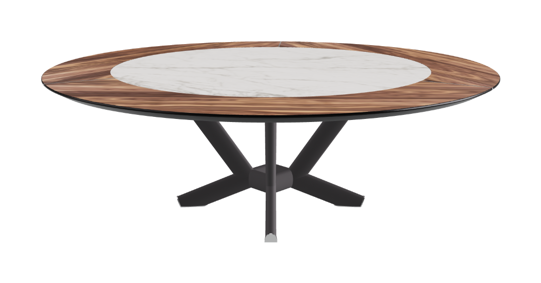 Cattelan Italia Planer Ker-Wood Round Swivel Dining Table 220