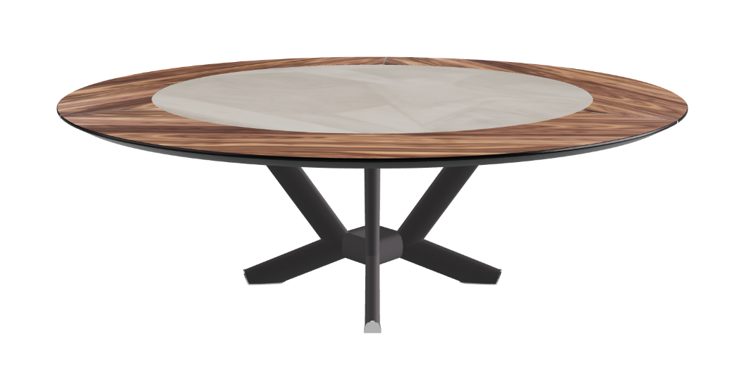 Cattelan Italia Planer Ker-Wood Round Swivel Dining Table 220