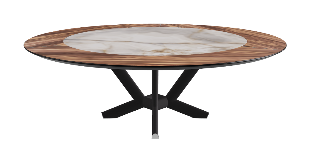 Cattelan Italia Planer Ker-Wood Round Swivel Dining Table 220