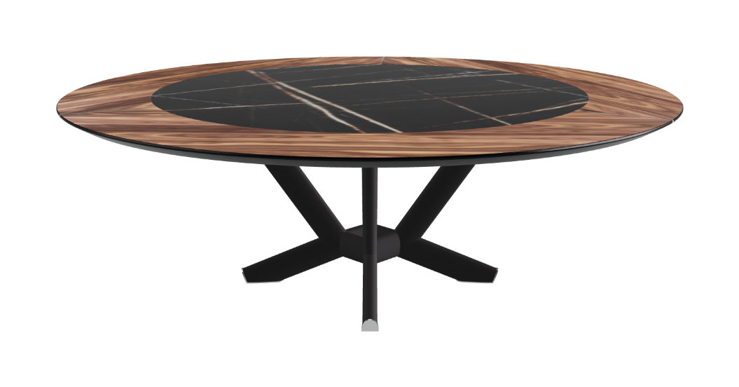 Cattelan Italia Planer Ker-Wood Round Swivel Dining Table 220