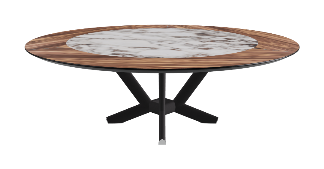 Cattelan Italia Planer Ker-Wood Round Swivel Dining Table 220