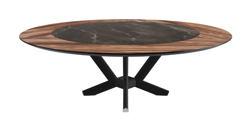Cattelan Italia Planer Ker-Wood Round Swivel Dining Table 220