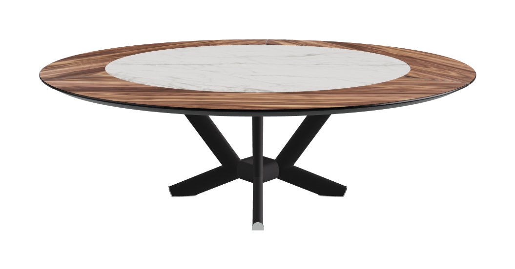 Cattelan Italia Planer Ker-Wood Round Swivel Dining Table 220
