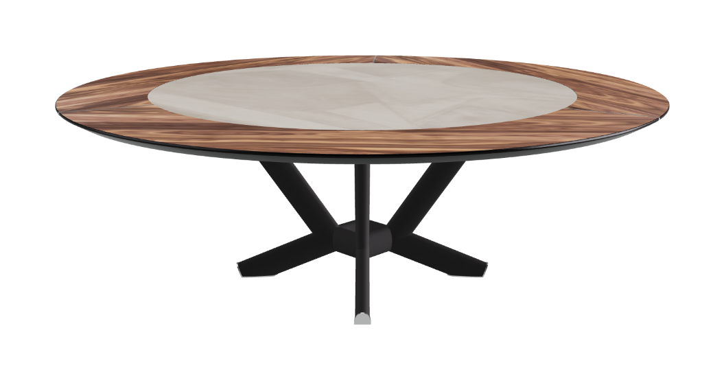 Cattelan Italia Planer Ker-Wood Round Swivel Dining Table 220