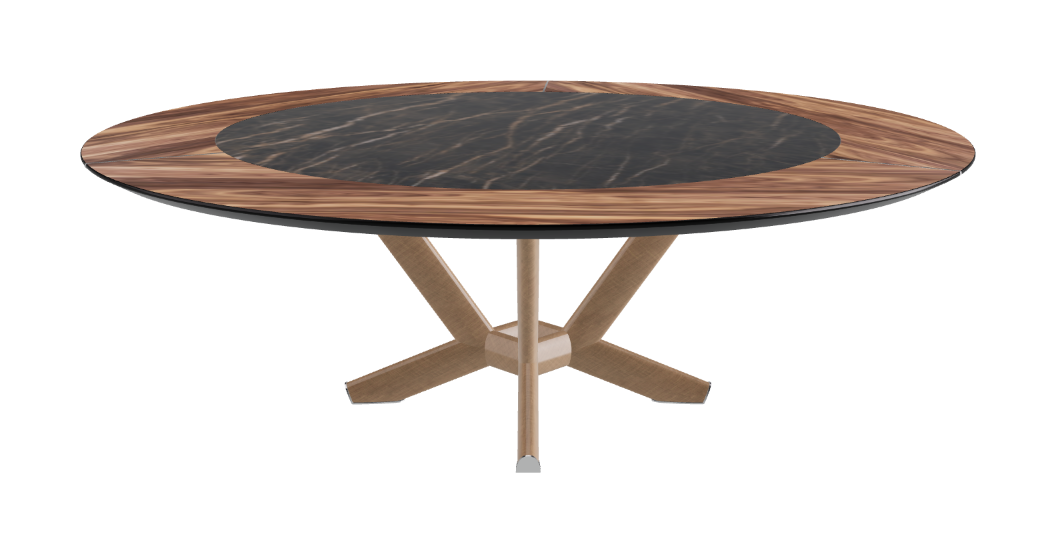 Cattelan Italia Planer Ker-Wood Round Swivel Dining Table 220