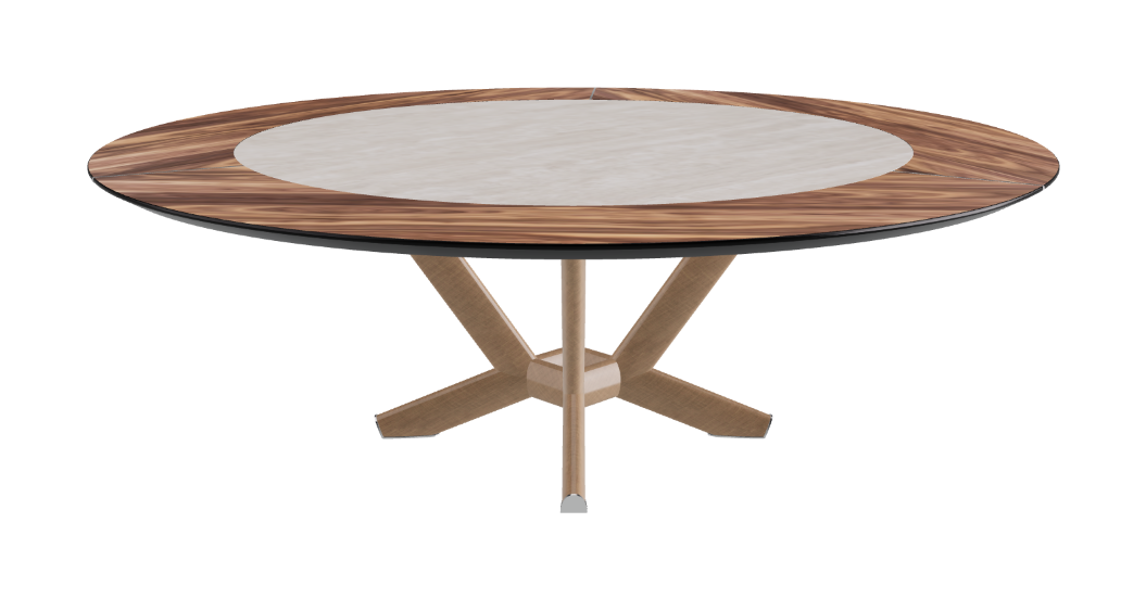 Cattelan Italia Planer Ker-Wood Round Swivel Dining Table 220