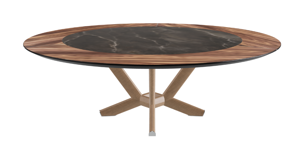 Cattelan Italia Planer Ker-Wood Round Swivel Dining Table 220