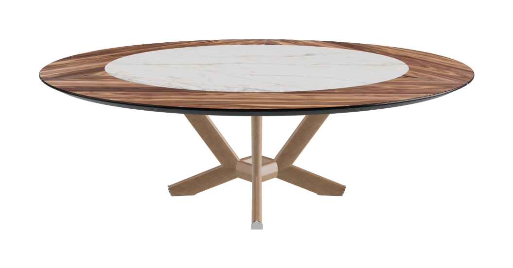 Cattelan Italia Planer Ker-Wood Round Swivel Dining Table 220