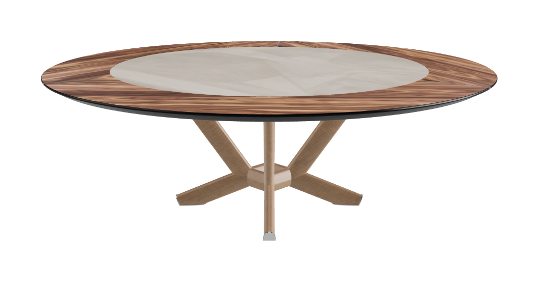 Cattelan Italia Planer Ker-Wood Round Swivel Dining Table 220