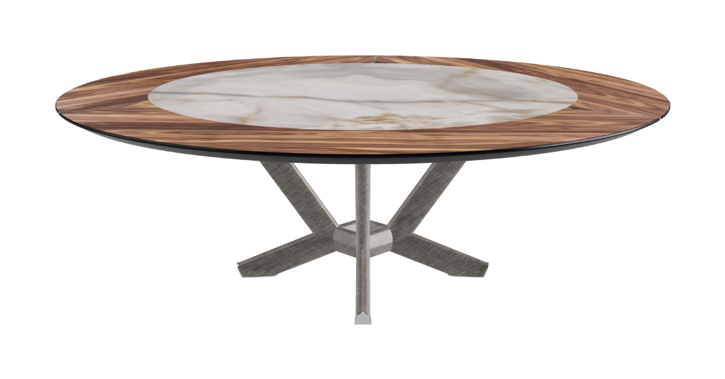 Cattelan Italia Planer Ker-Wood Round Swivel Dining Table 220
