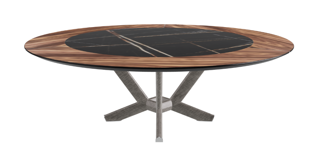 Cattelan Italia Planer Ker-Wood Round Swivel Dining Table 220