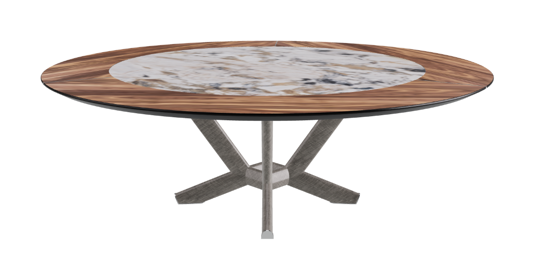 Cattelan Italia Planer Ker-Wood Round Swivel Dining Table 220