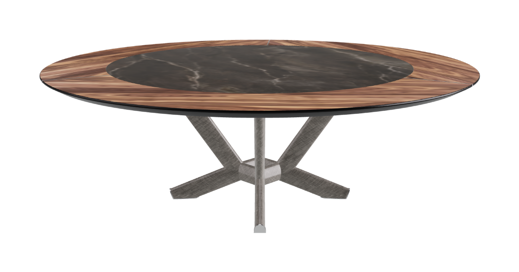 Cattelan Italia Planer Ker-Wood Round Swivel Dining Table 220
